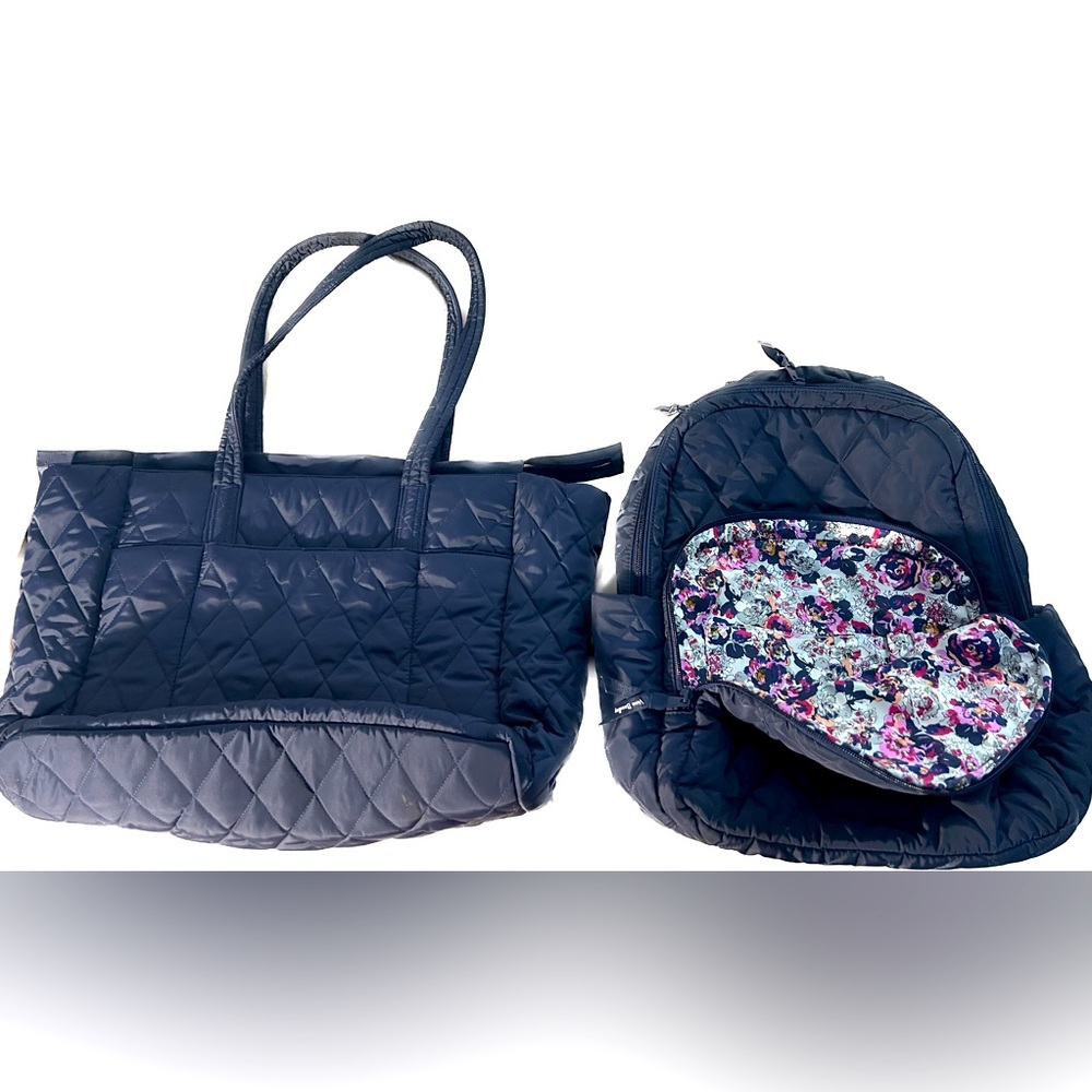 Vera Bradley backpack and large tote set